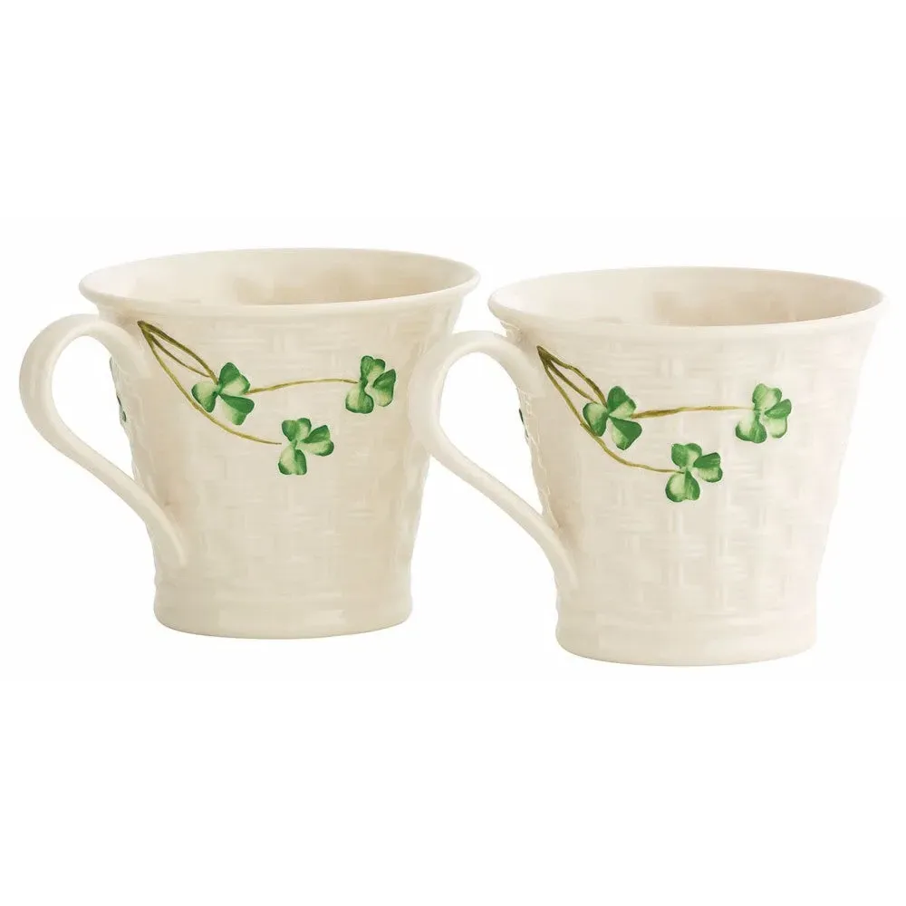 Basketweave Mugs Set - White image