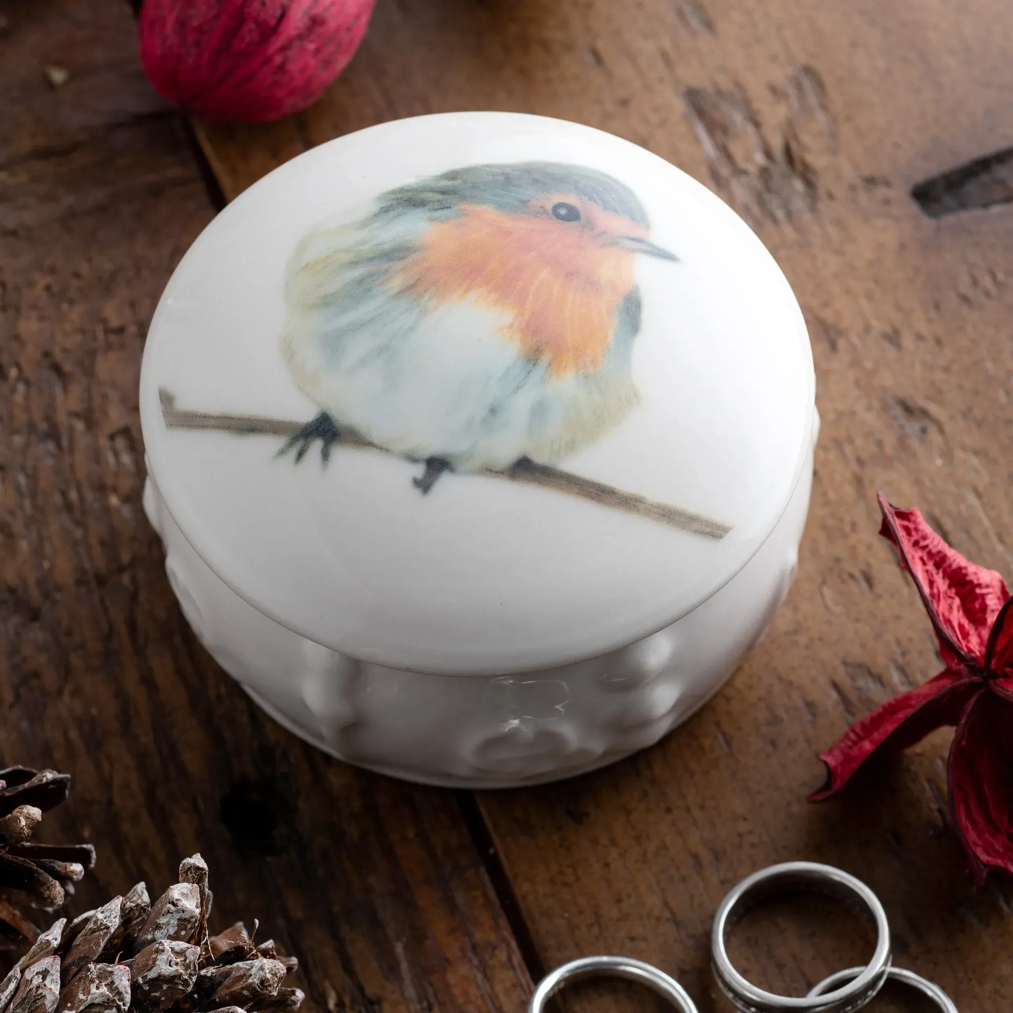 Belleek Classic Robin Trinket Box