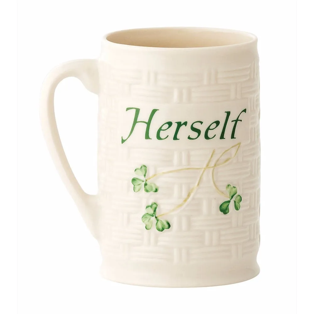Belleek Herself Mug - Basketweave, Shamrock product