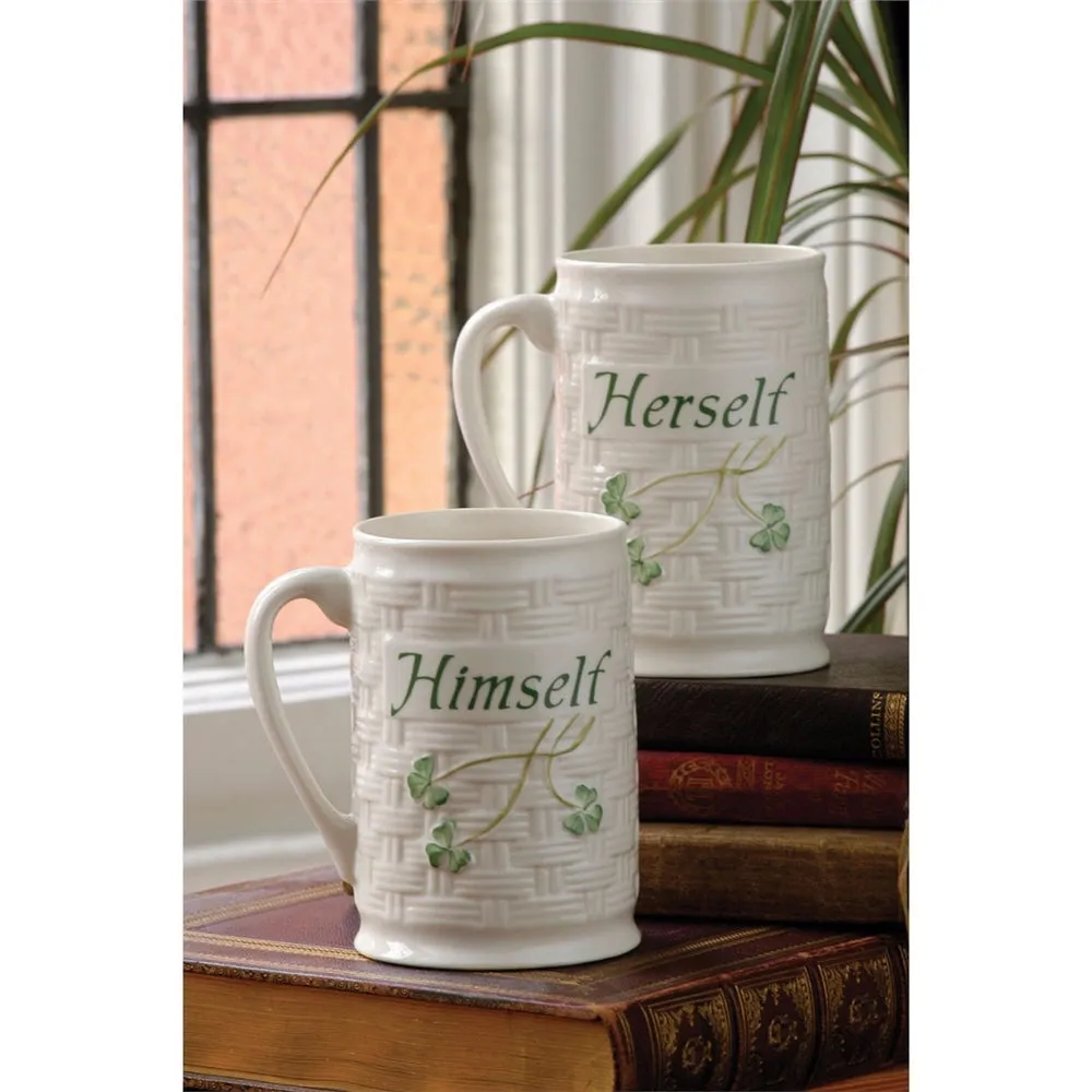 Belleek Himself & Herself Mug Set - White image