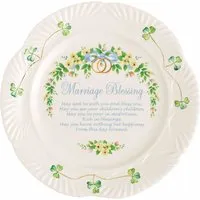 Belleek Marriage Blessing Decorative Plate - White alternate view