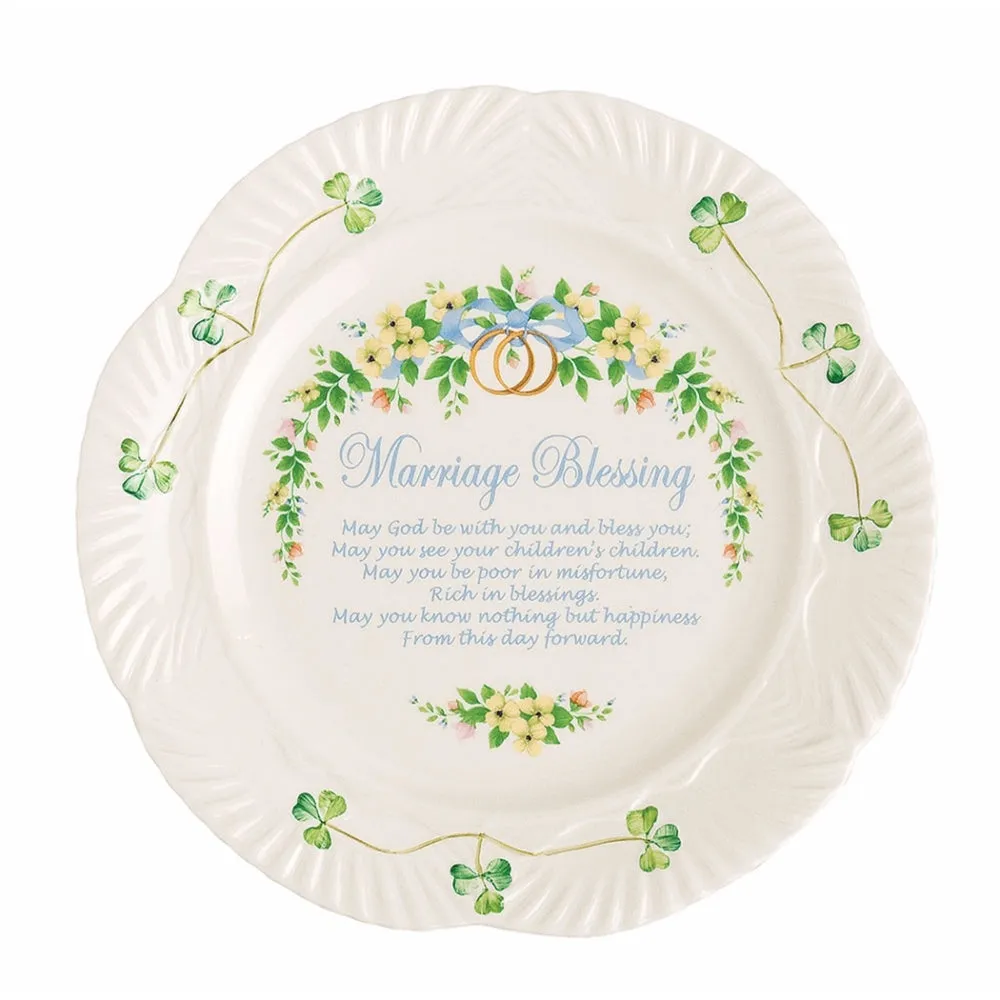 Belleek Marriage Blessing Decorative Plate - White product