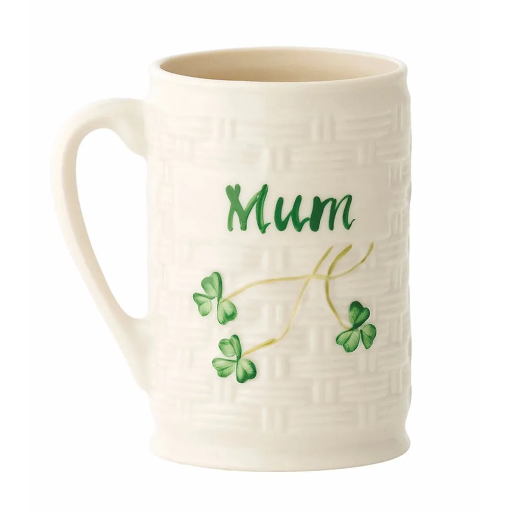Belleek "Mum" Mug - Basketweave, Hand Painted product