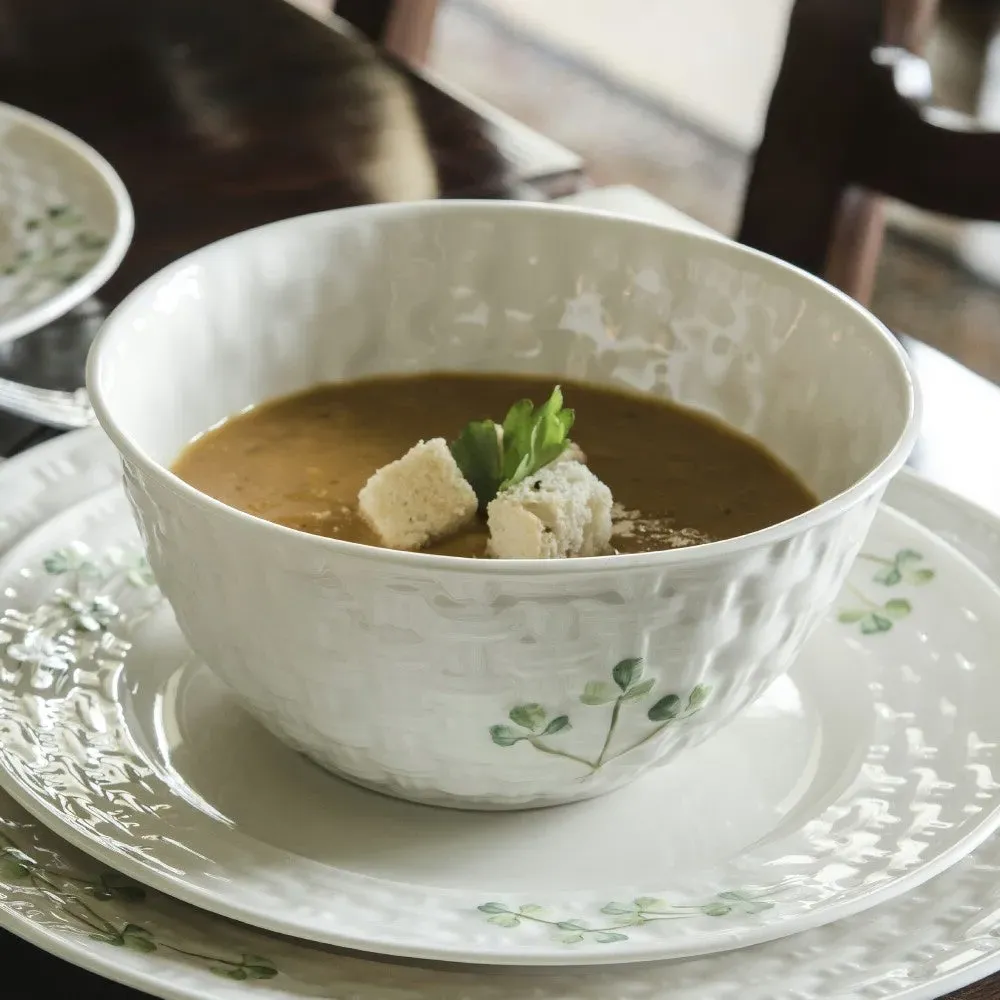 Belleek Shamrock Bowl - White