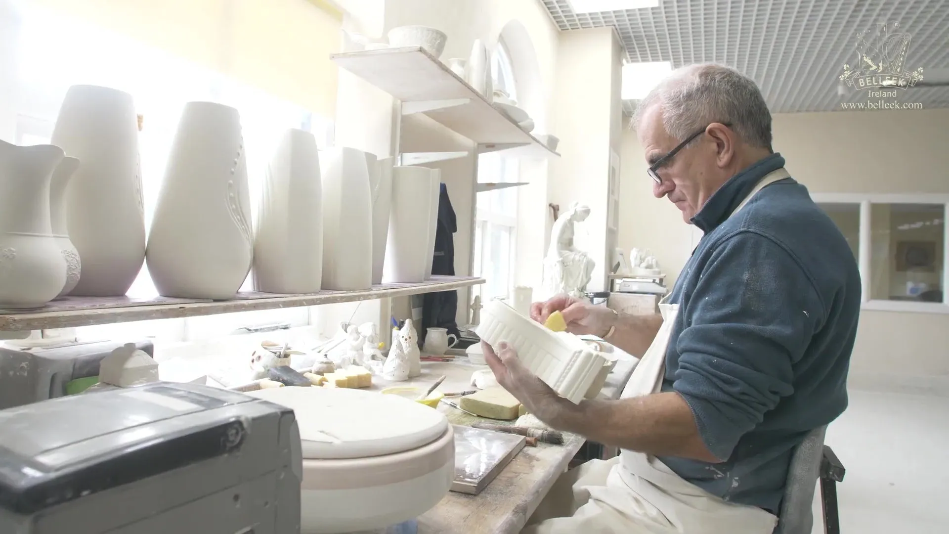 Celtic Mantel Clock - White