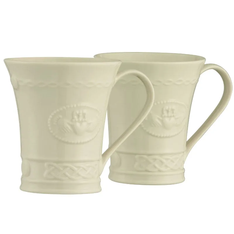 Claddagh 10oz Mug Pair - White