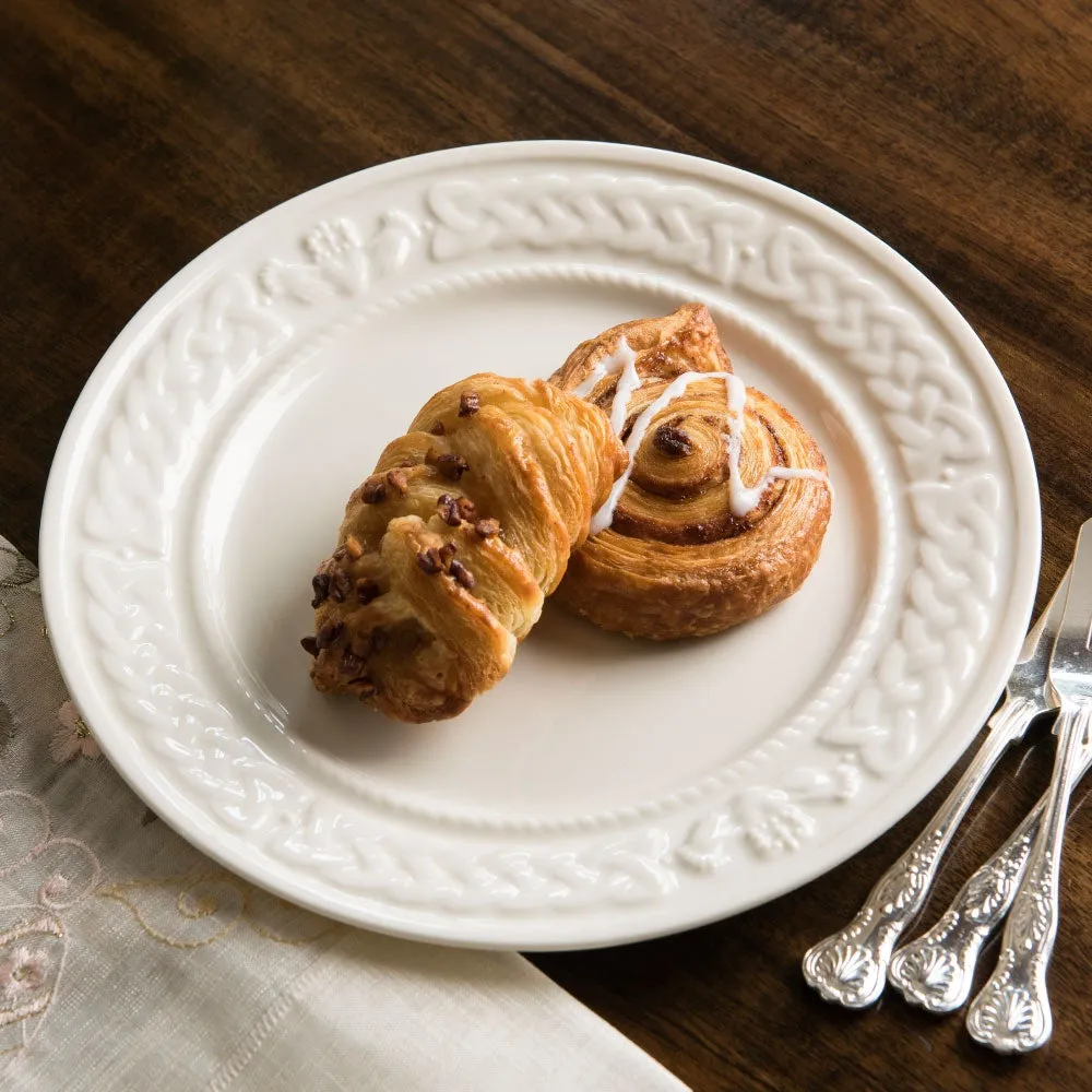 Claddagh Accent Plate - White