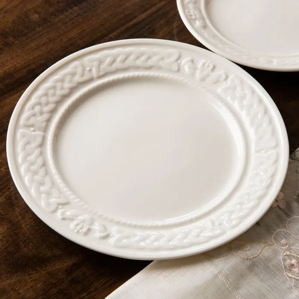 Claddagh Accent Plate - White