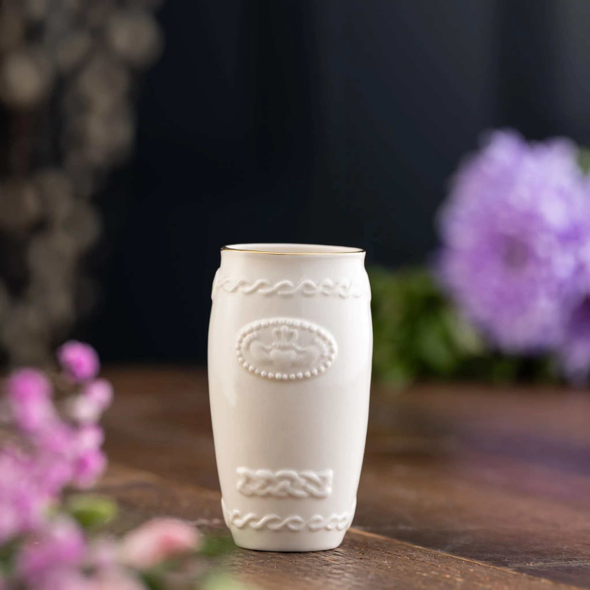 Claddagh Mini Vase - Handpainted Porcelain alternate view