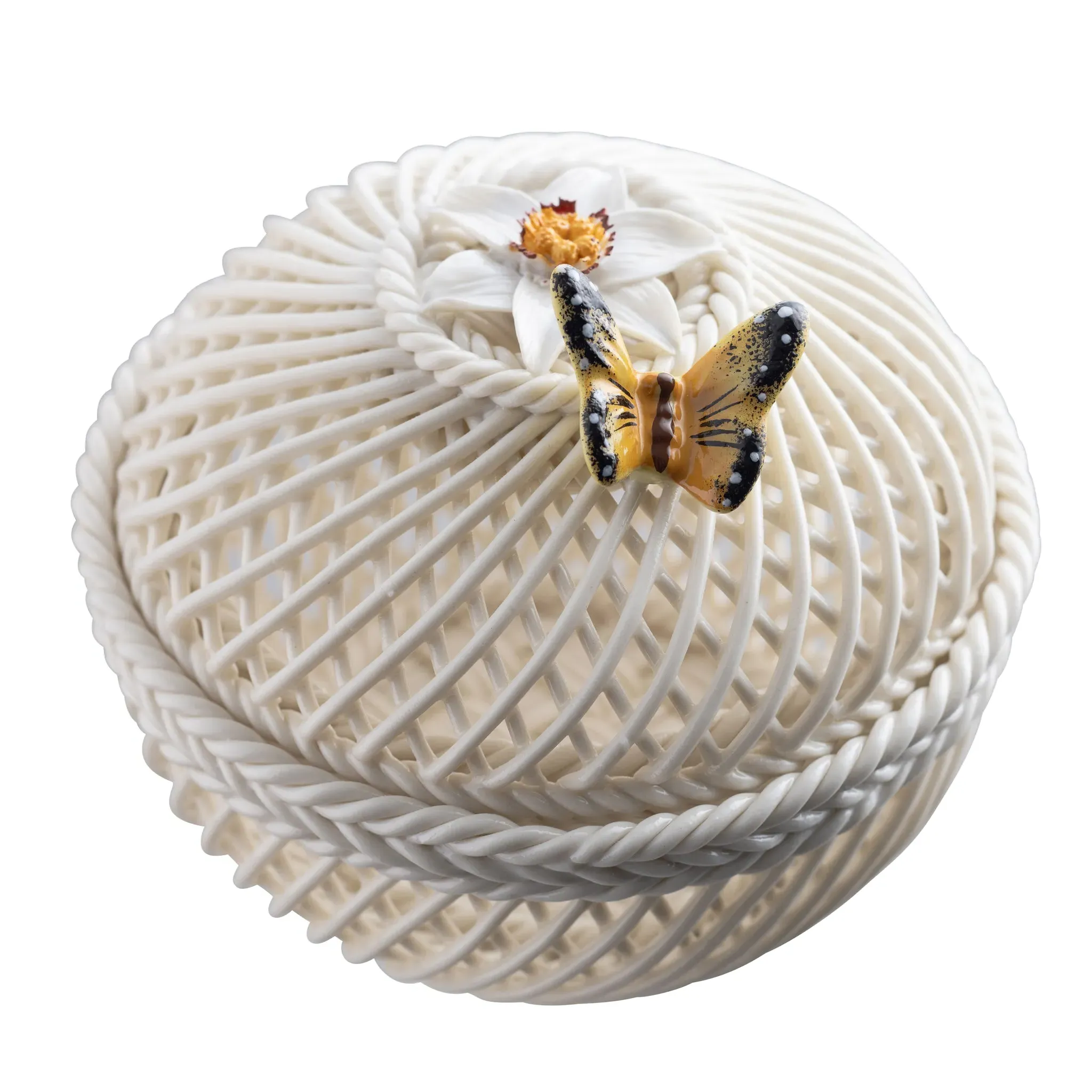 Flowers of the Month December Trinket Basket - Narcissus, Porcelain product