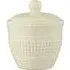 Galway Weave Sugar Bowl - White, Parian China