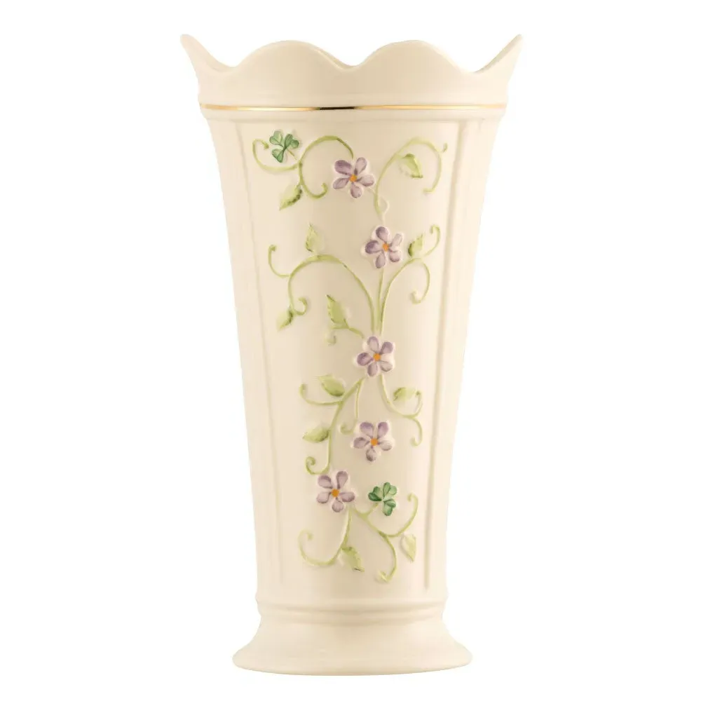 Irish Flax 9.5 Inch Vase - Hand Painted