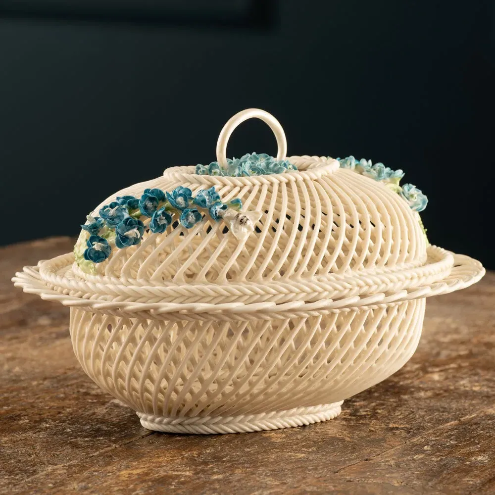King Charles III Replica Basket - Blue, Porcelain