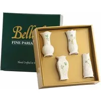 Mini Shamrock Vase Set of 4 - Hand Painted