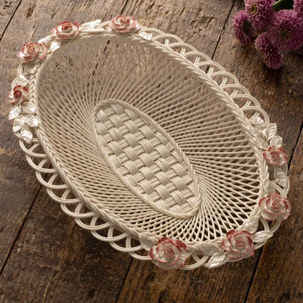 Peony Basket - Mother of Pearl, Coral