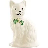 Quizzical Cat Figurine - Hand Painted