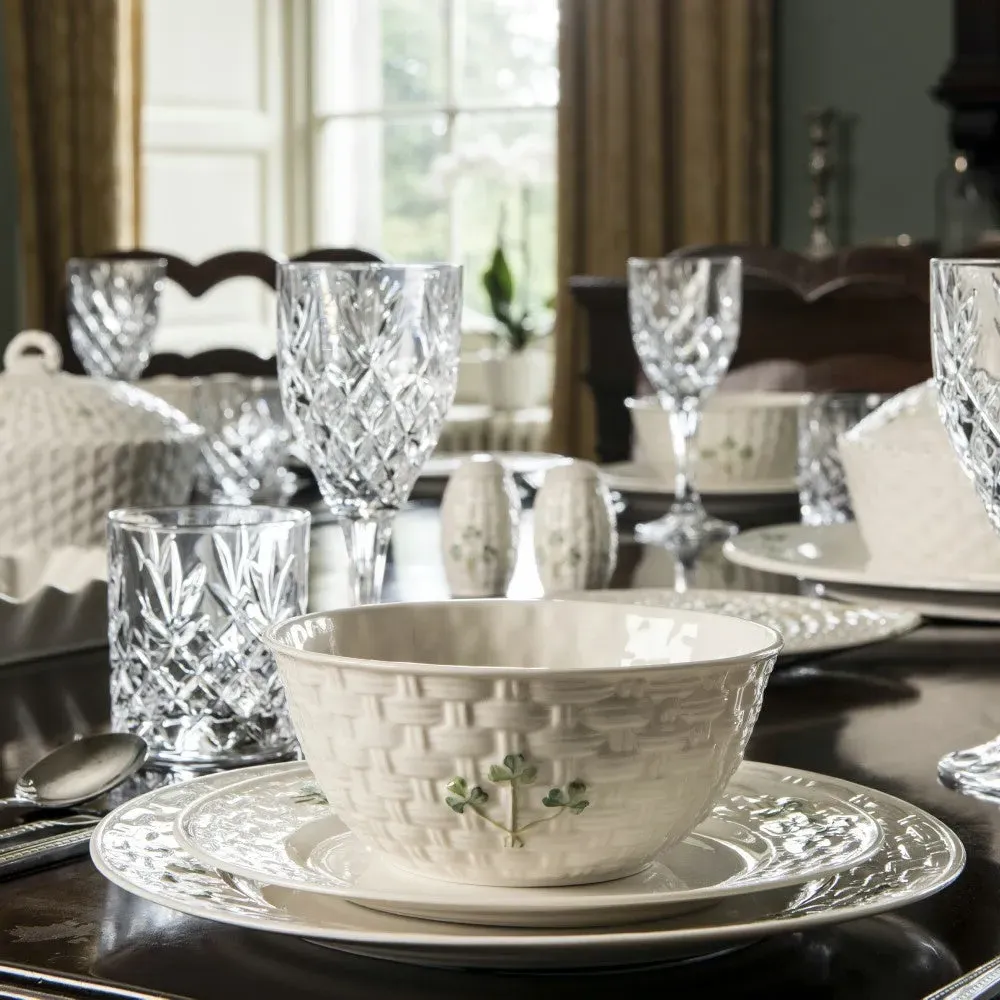 Shamrock 12 Piece Dining Set - White, China