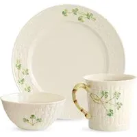 Shamrock 12 Piece Dining Set - White, China