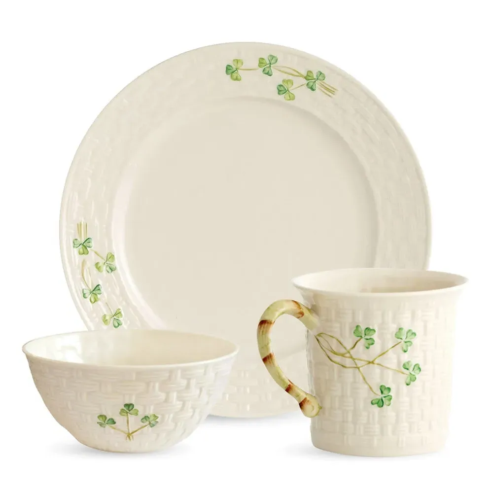 Shamrock 12 Piece Dining Set - White, China