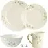 Shamrock 16 Piece Dining Set - White, China