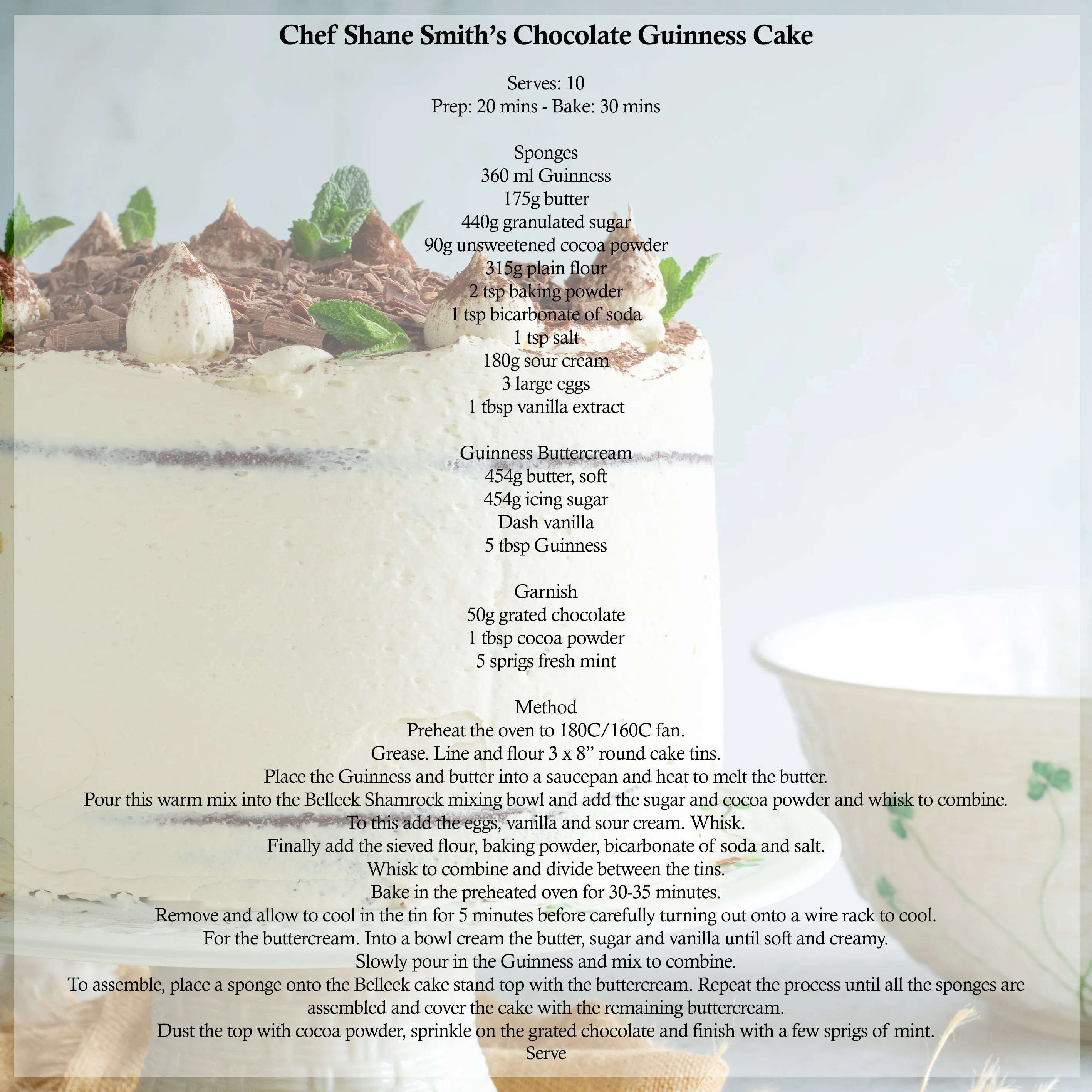 Shamrock Cake Stand - White