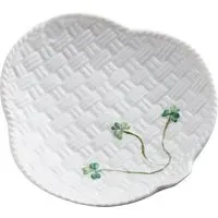 Shamrock Canape Plate Set of 2 - White
