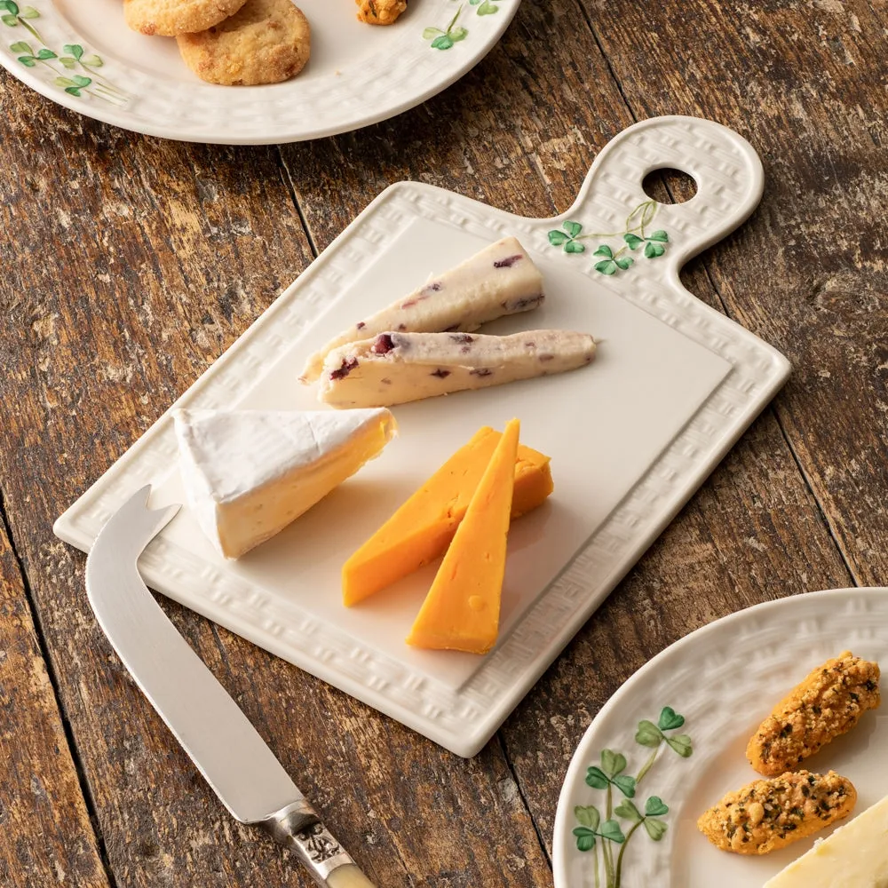Shamrock Cheese Board - White