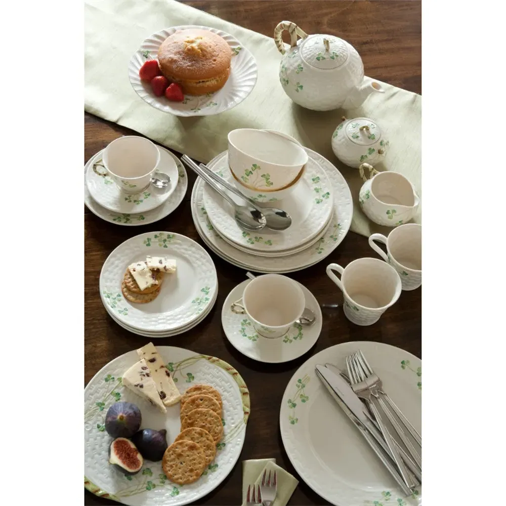 Shamrock Dinner Plate - White