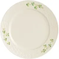 Shamrock Dinner Plate - White