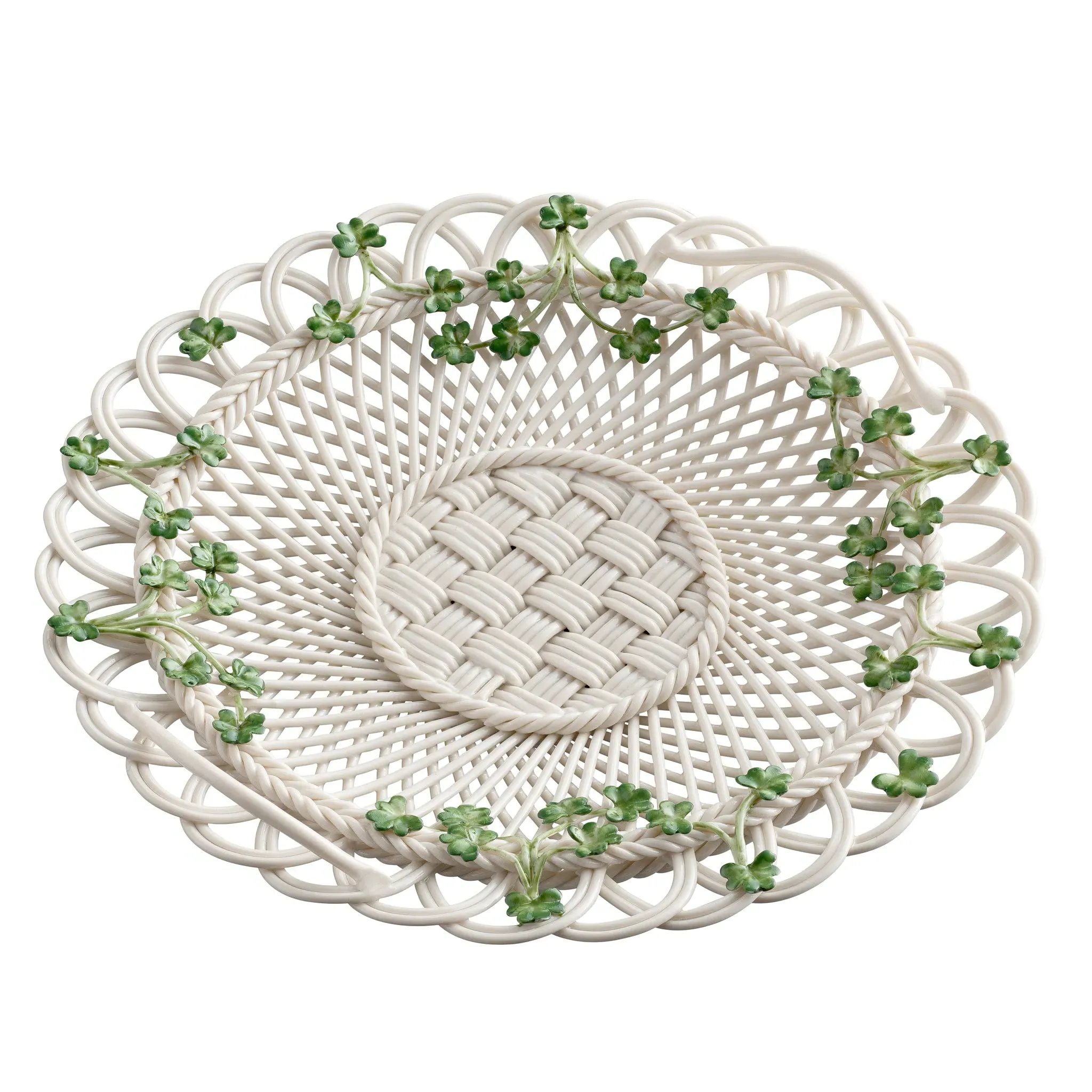 Shamrock Heritage Basket - Green, Porcelain image