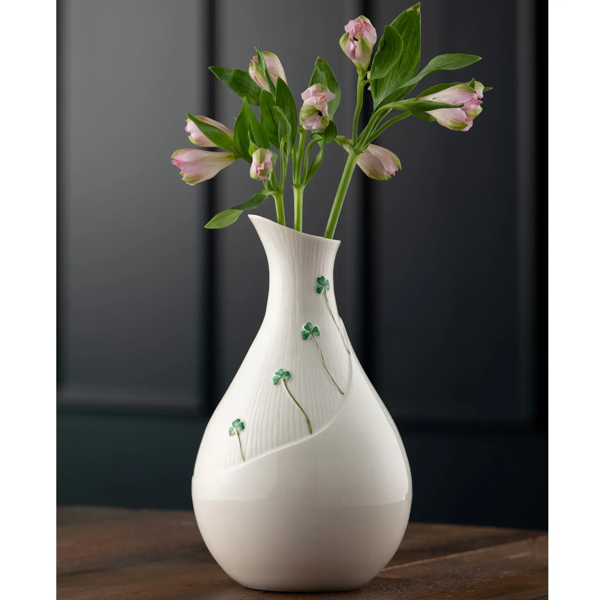 Shamrock Meadow 9.5" Vase - Hand Painted