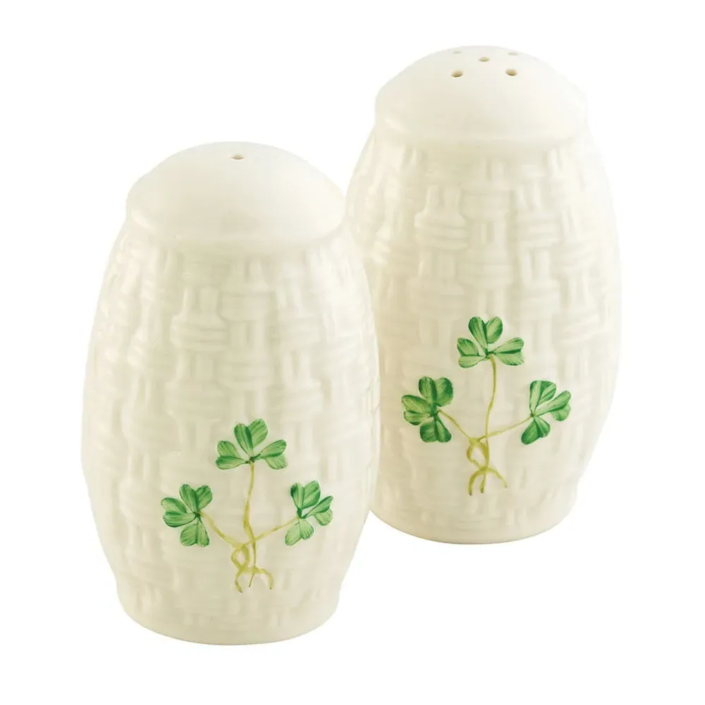 Shamrock Salt & Pepper Set - White image