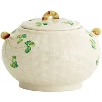 Shamrock Sugar Bowl with Lid - White