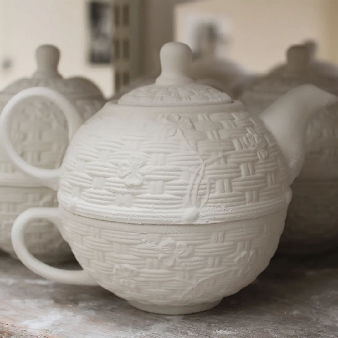 Shamrock Tea for One Set - White