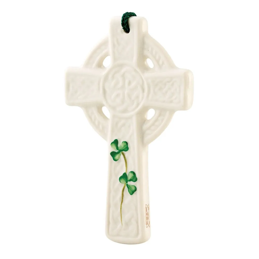 St Kieran's Celtic Cross Ornament - Irish Pottery product