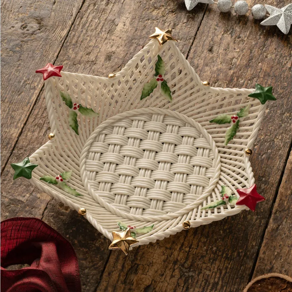 Star Basket - Gold, Green, Red