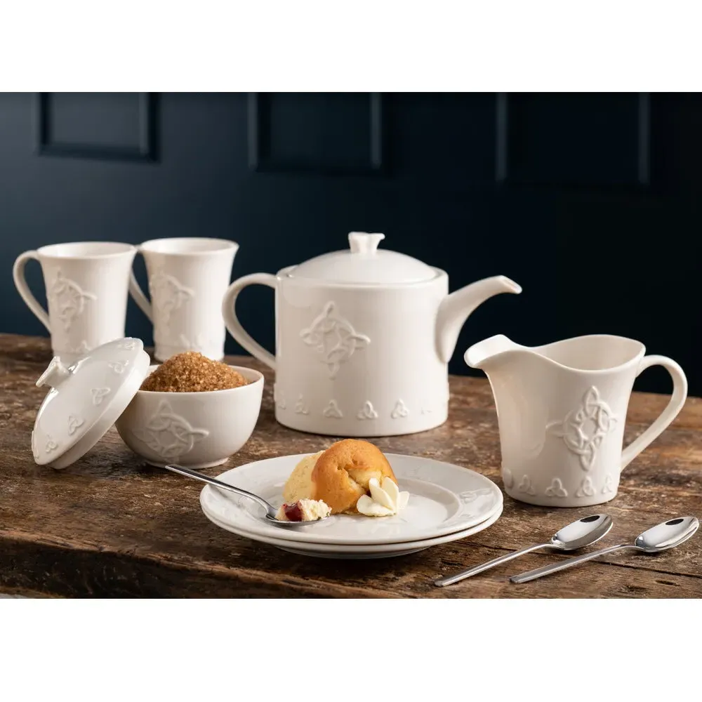 Trinity Knot Covered Sugar Bowl - Irish Parian