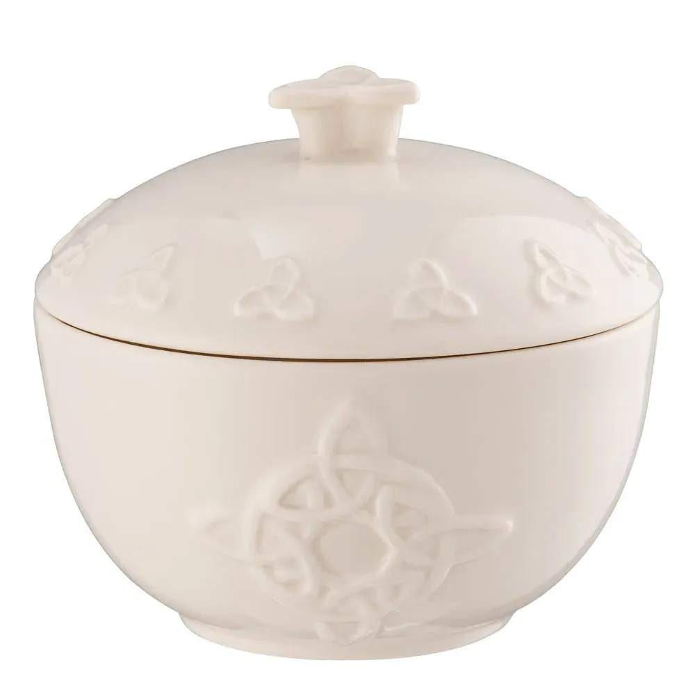 Trinity Knot Covered Sugar Bowl - Irish Parian image