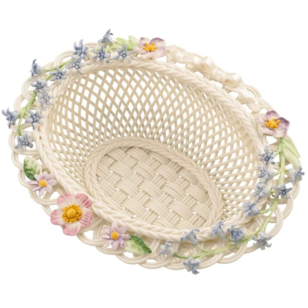 Woodland Ribbon Basket - White image