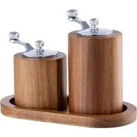 Belleek Living Salt & Pepper Mill Grinder Set - Acacia