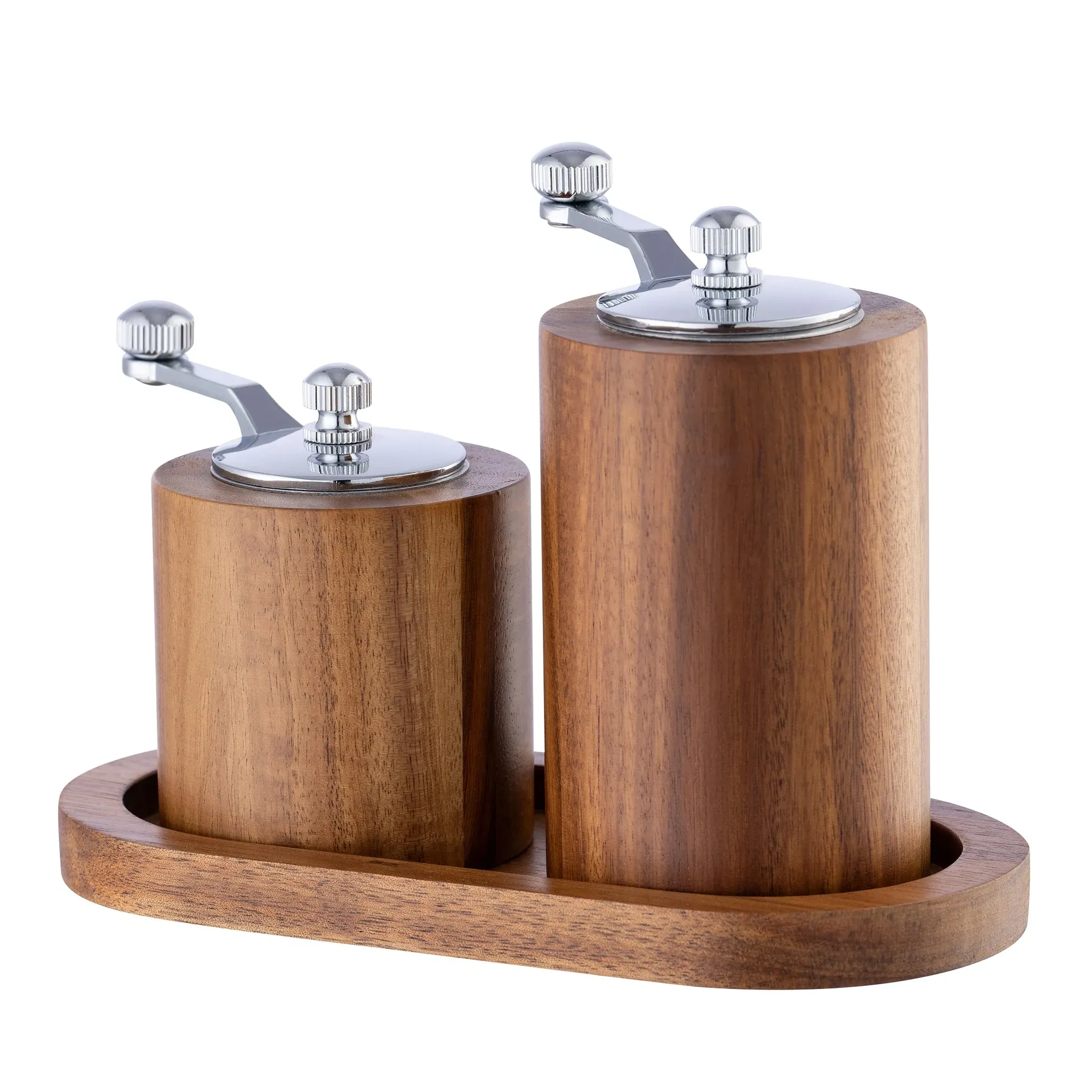 Belleek Living Salt & Pepper Mill Grinder Set - Acacia image