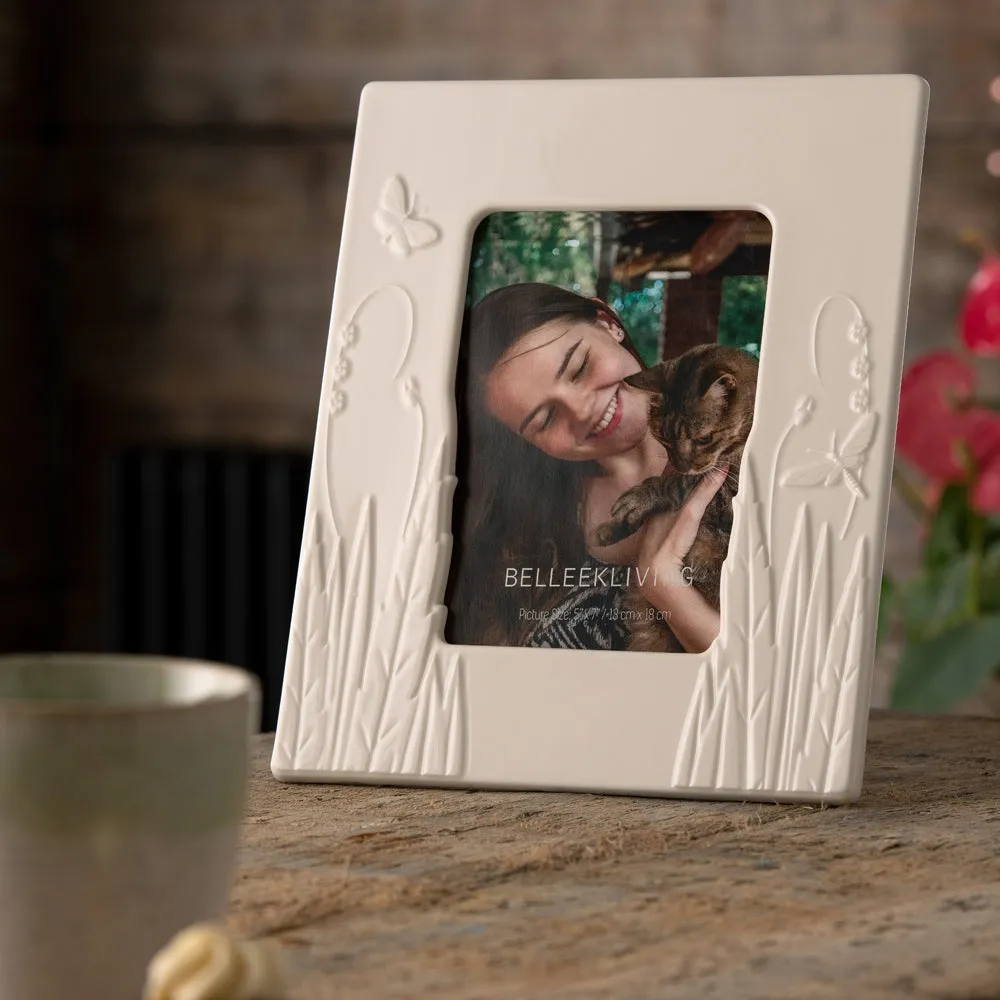 Botanical 5x7 Picture Frame - White, Parian
