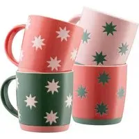 Bright Star Mugs Set of 4 - Fine China