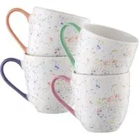 Confetti Mugs Set of 4 - Rainbow Speckle, Fine China