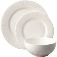 Erne 12 Piece Dinnerware Set - White, Porcelain
