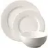 Erne 12 Piece Dinnerware Set - White, Porcelain