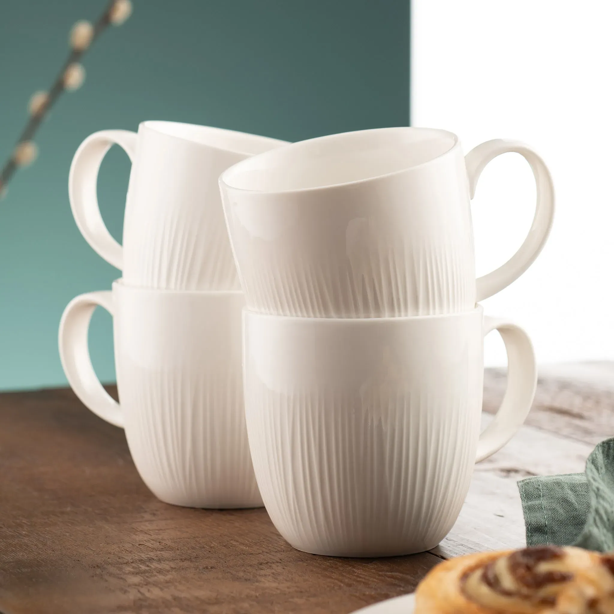 Erne 22 Piece Tableware Set - White, Porcelain