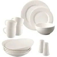 Erne 22 Piece Tableware Set - White, Porcelain