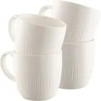 Erne Mug Set of 4 - White, Porcelain