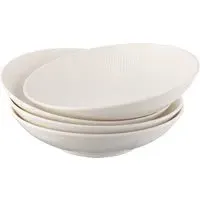 Erne Pasta Bowls Set of 4 - White, Porcelain